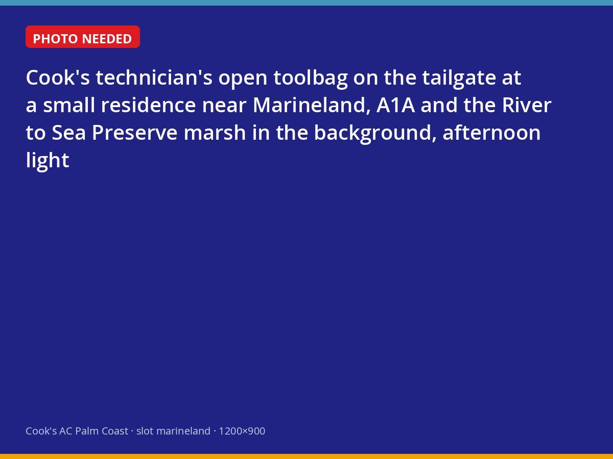 Technician's tools on a truck tailgate at a home near Marineland on A1A