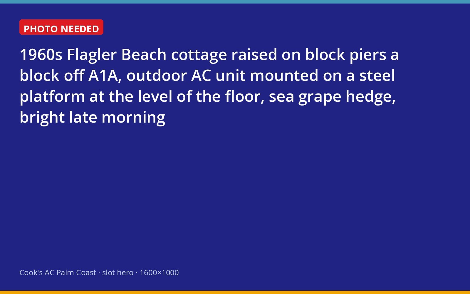 Elevated outdoor AC unit beside a raised beach cottage in Flagler Beach
