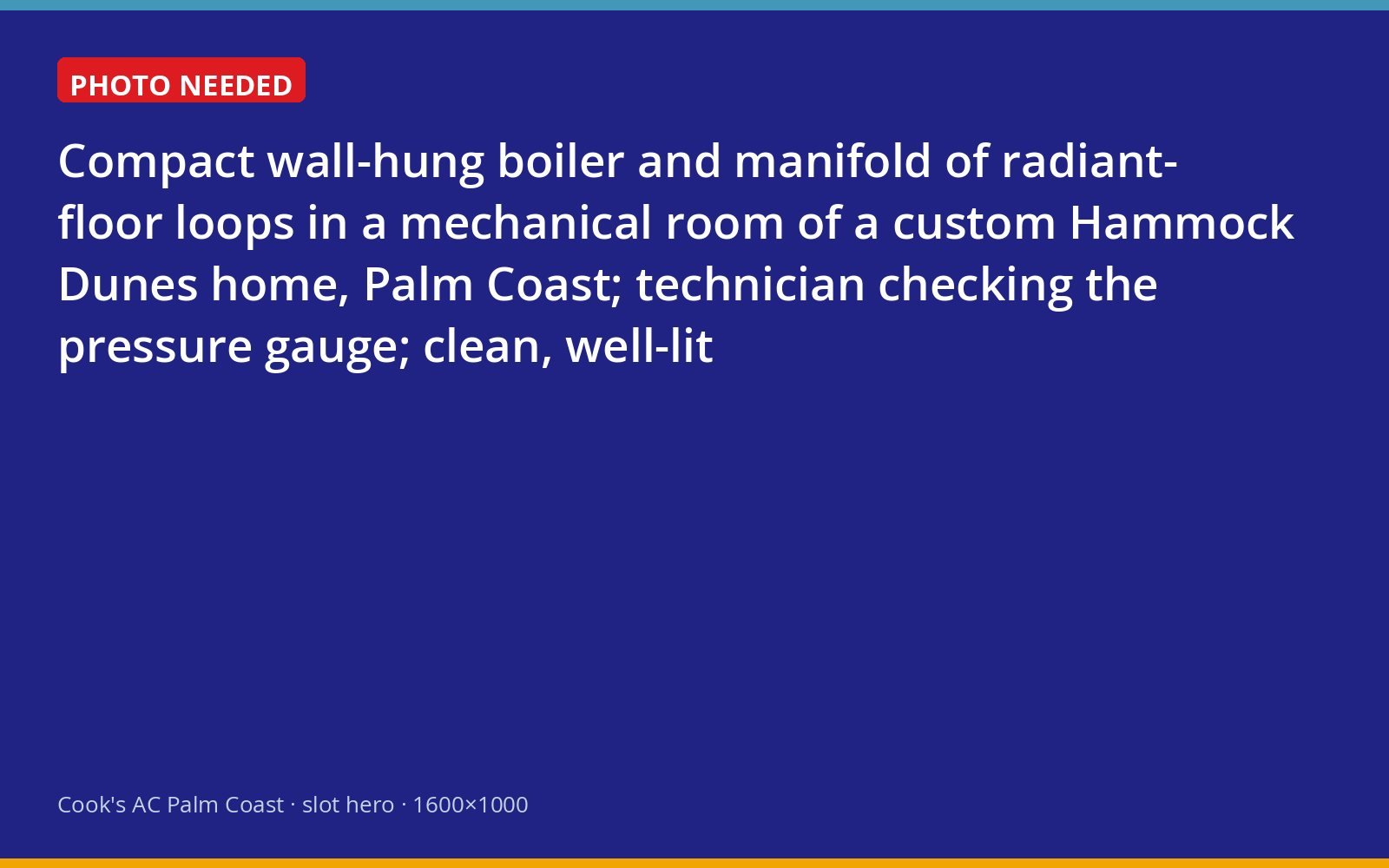 Wall-mounted boiler feeding radiant-floor loops in the mechanical room of a Palm Coast home